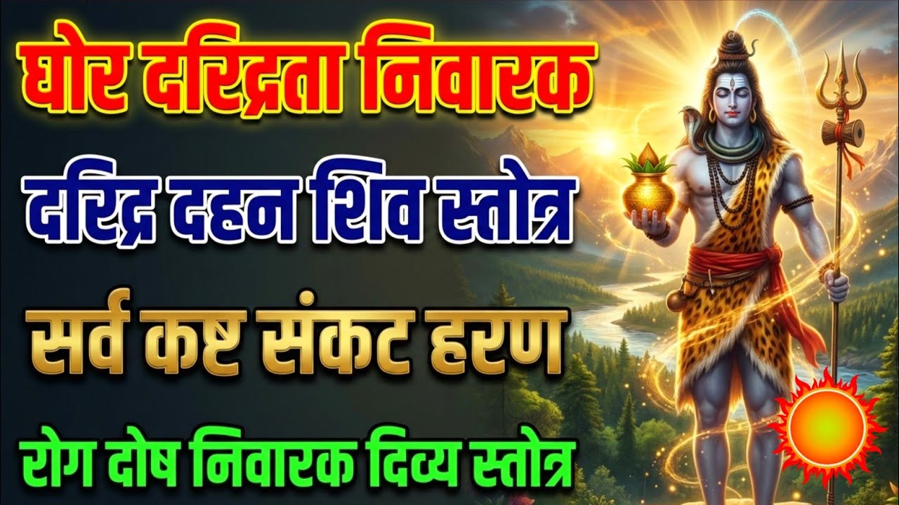 घोर दरिद्रता निवारक | दरिद्र दहन शिव स्तोत्र | सर्व कष्ट संकट हरण | रोग दोष निवारक दिव्य स्तोत्र 