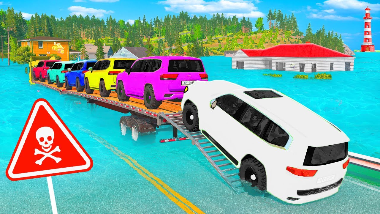 Happy Truck + Trailer vs UNBREAKABLE Speed Bumps | GIANT Bumps Chaos | BeamNG Ep.2 🔧
