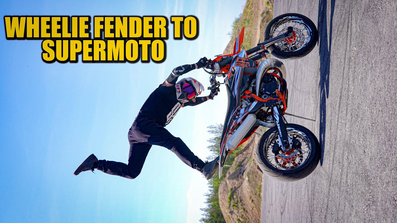 Как сделать Wheelie Fender для Supermoto.