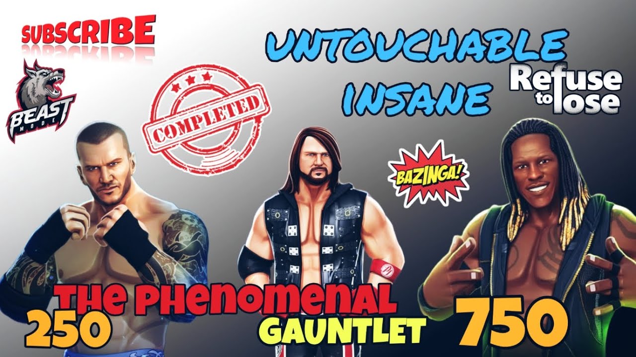 The Phenomenal🙌||GAUNTLET😱||250💰+750💰||#trending #viral #wwe #gaming #wwemayhem #bringonthemayhem