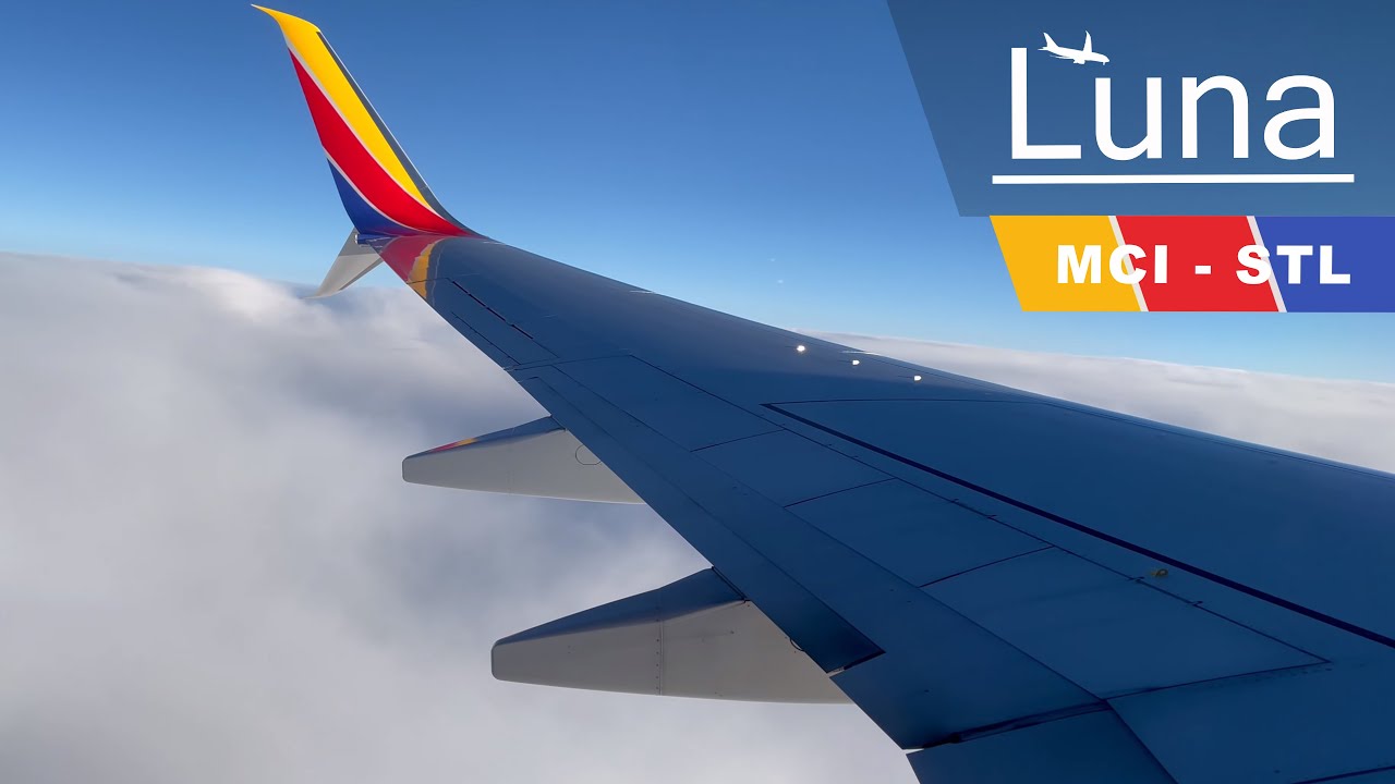 Full Flight - Southwest Airlines Boeing 737-800 Flight From Kansas City to St Louis