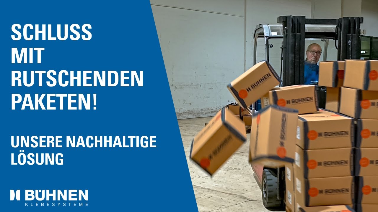 Verrutschende Paletten? Anti-Slip mit Schmelzklebstoff von B&Uuml;HNEN
