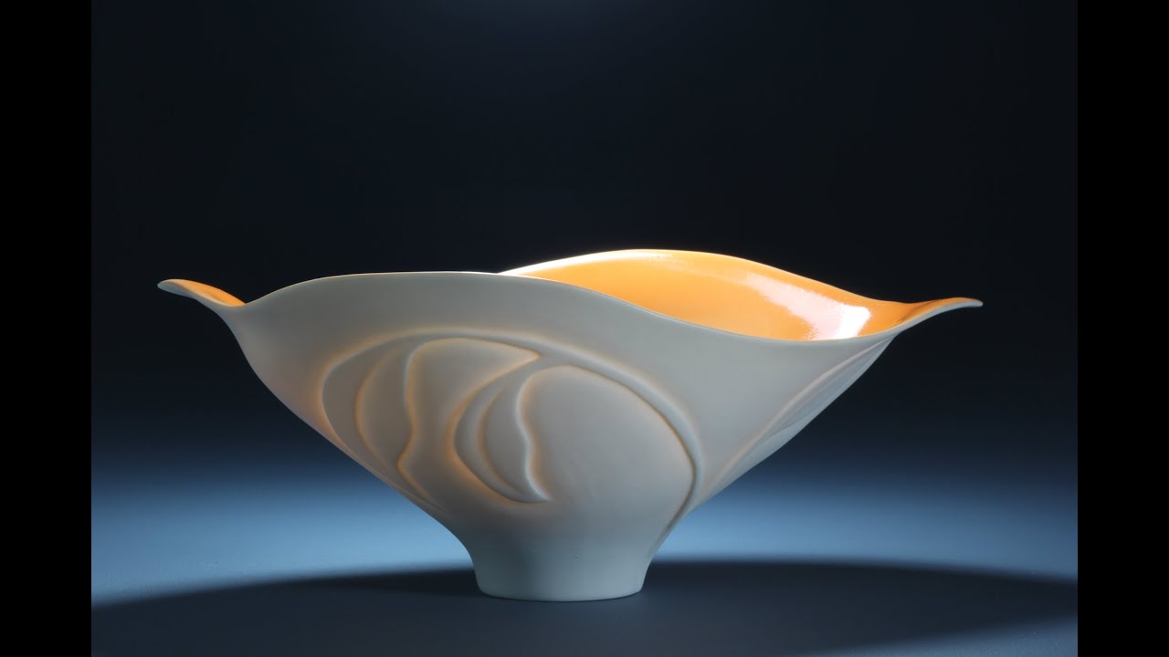 Throwing and trimming porcelain on the potters wheel by Antoinette Badenhorst