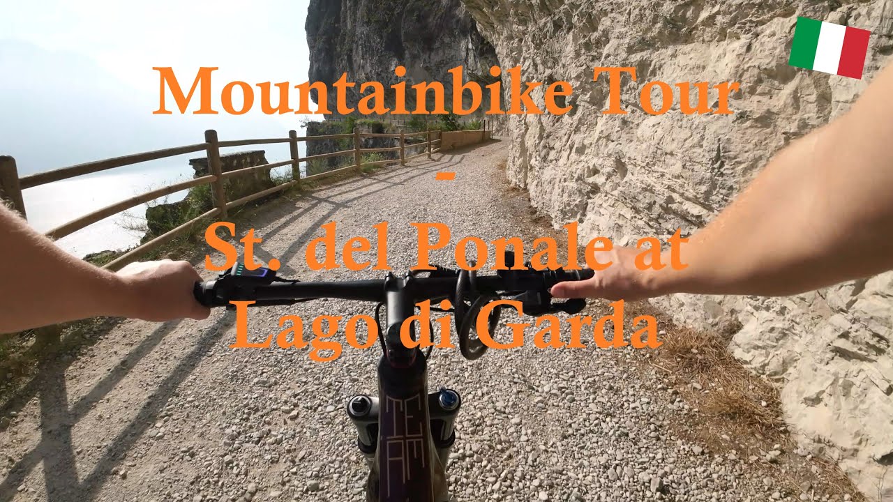Mountainbike Tour at Riva del Garda - Strada del Ponale - POV with breathtaking views
