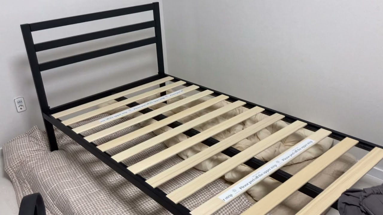 여자혼자 지누스 침대 조립하기   (zinus bed frame assembly)