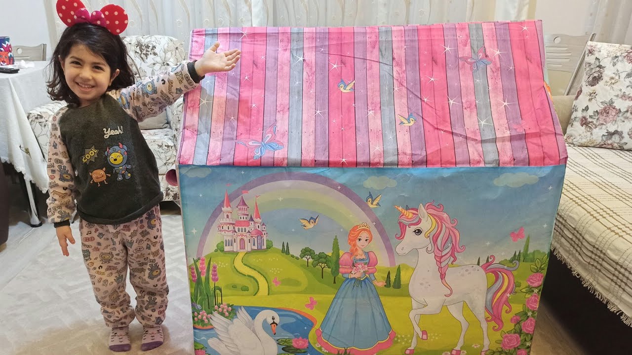 خيمة ألعاب للاطفال وأبسط طريقة لتركيبهاoyun çadırı 100×70cm