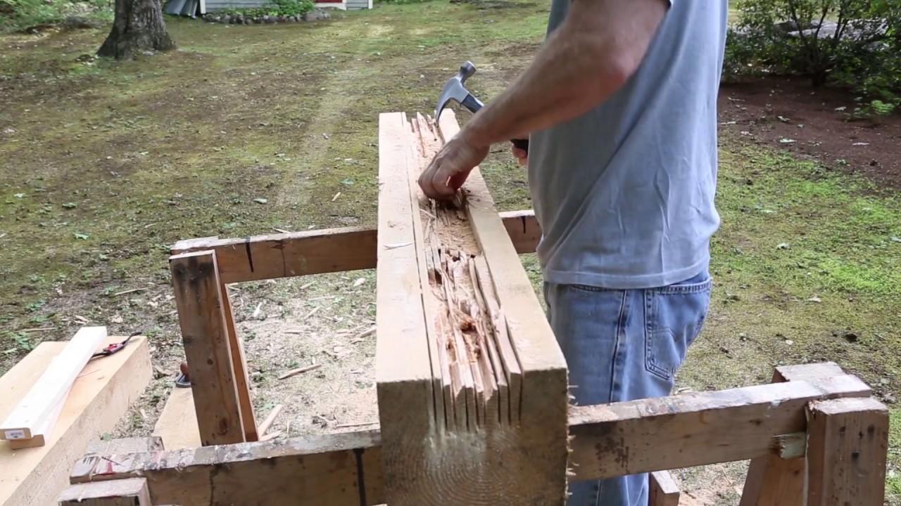 Aging Rustic Beams from New Wood.