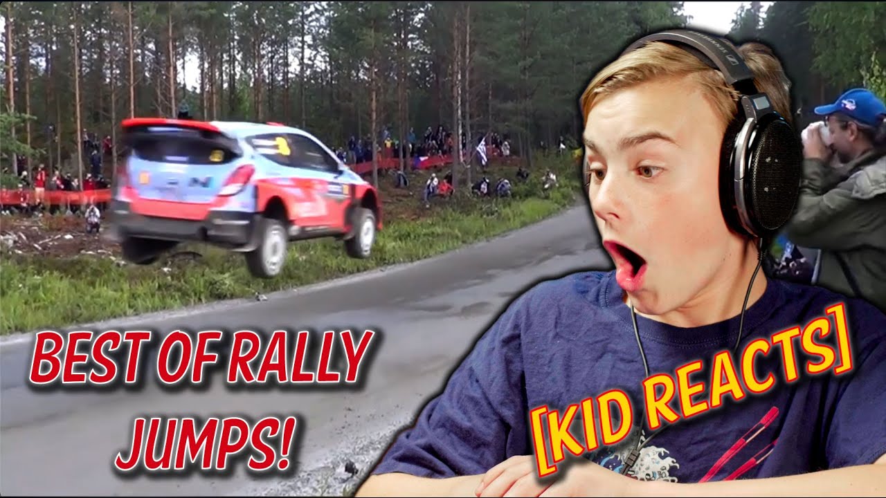 Reacting to INSANE Rally Jumps | Pure Sound #wrcrally #kidreacts