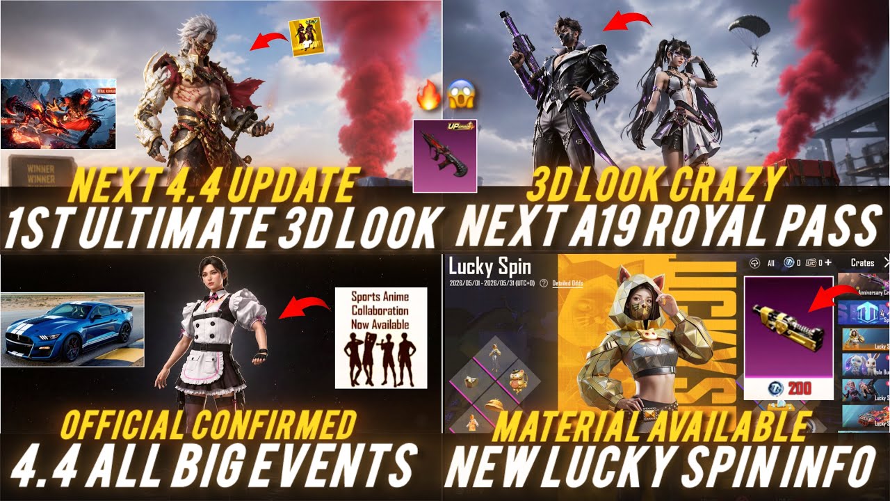 🔴4.4 1st ULTIMATE 3D LOOK 🔥😱  A19 RP 3D LOOK & REWARDS🔥 PRIZE PATH & ALL BIG EVENTS COLLAB DATES ✅