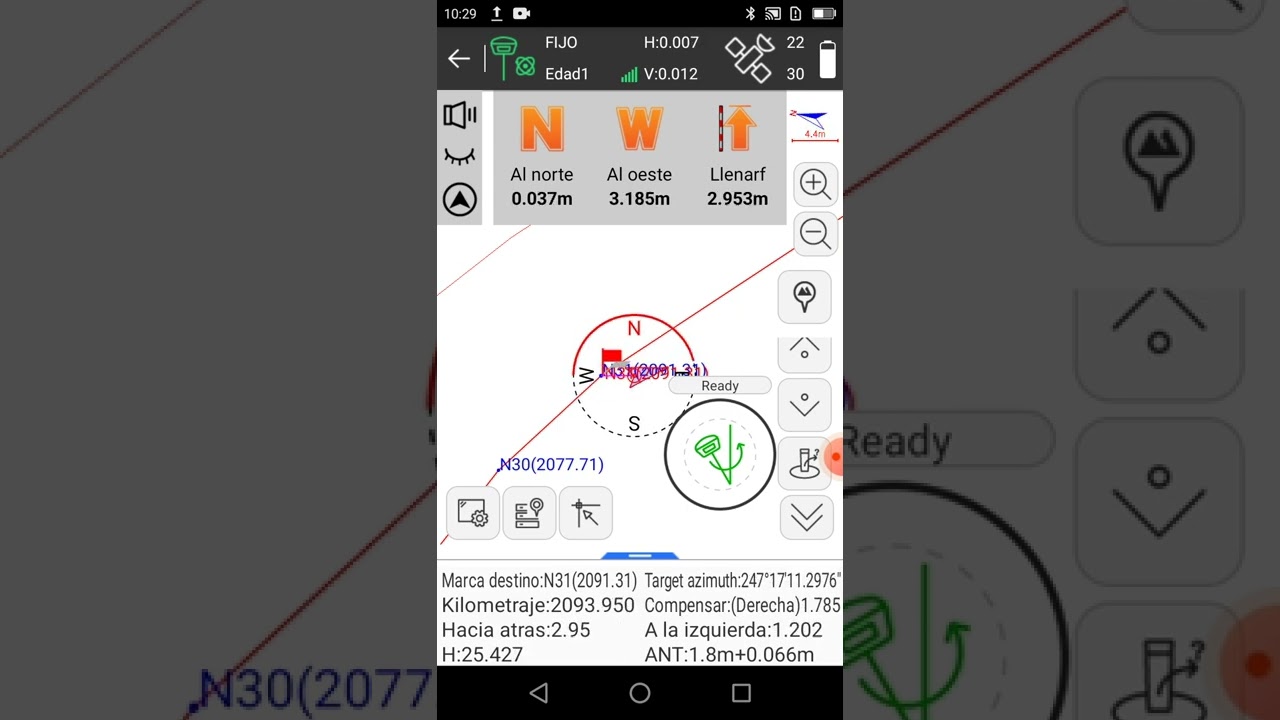 SURPAD REPLANTEO DE LINEAS EN DXF Y DWG, COMPENSAR ES LA DISTANCIA DE LA POSICION A LA LINEA A REP.