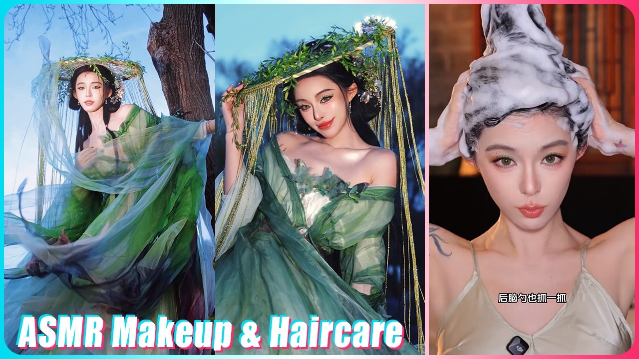 Mitsuisen☘️ASMR Makeup Tutorial & Haircare Routines✨Satisfying makeup & haircare asmr🌿504