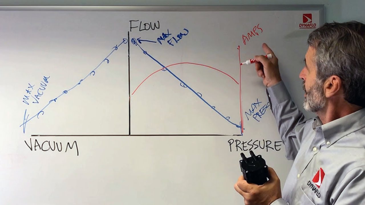 How do you graphically represent the performance of a diaphragm pump?