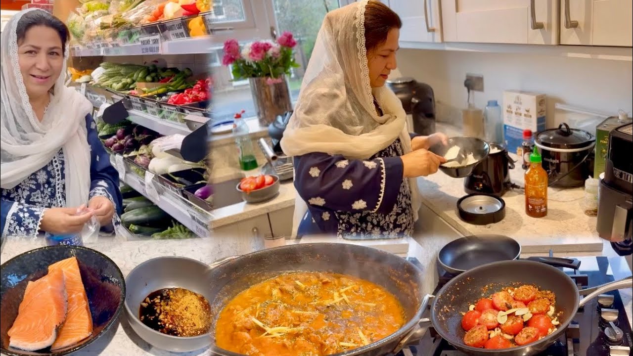 App sab ko bhi Mubarak ho celebration 🎉 ||chicken handi || salmon with rice || kitchen ke roneq