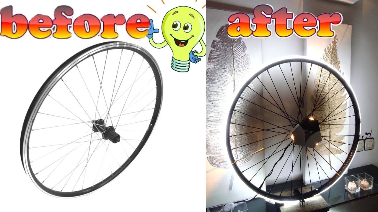 DIY/Crafts Bicycle wheel decor ideas /bicycle wheel Lamp light