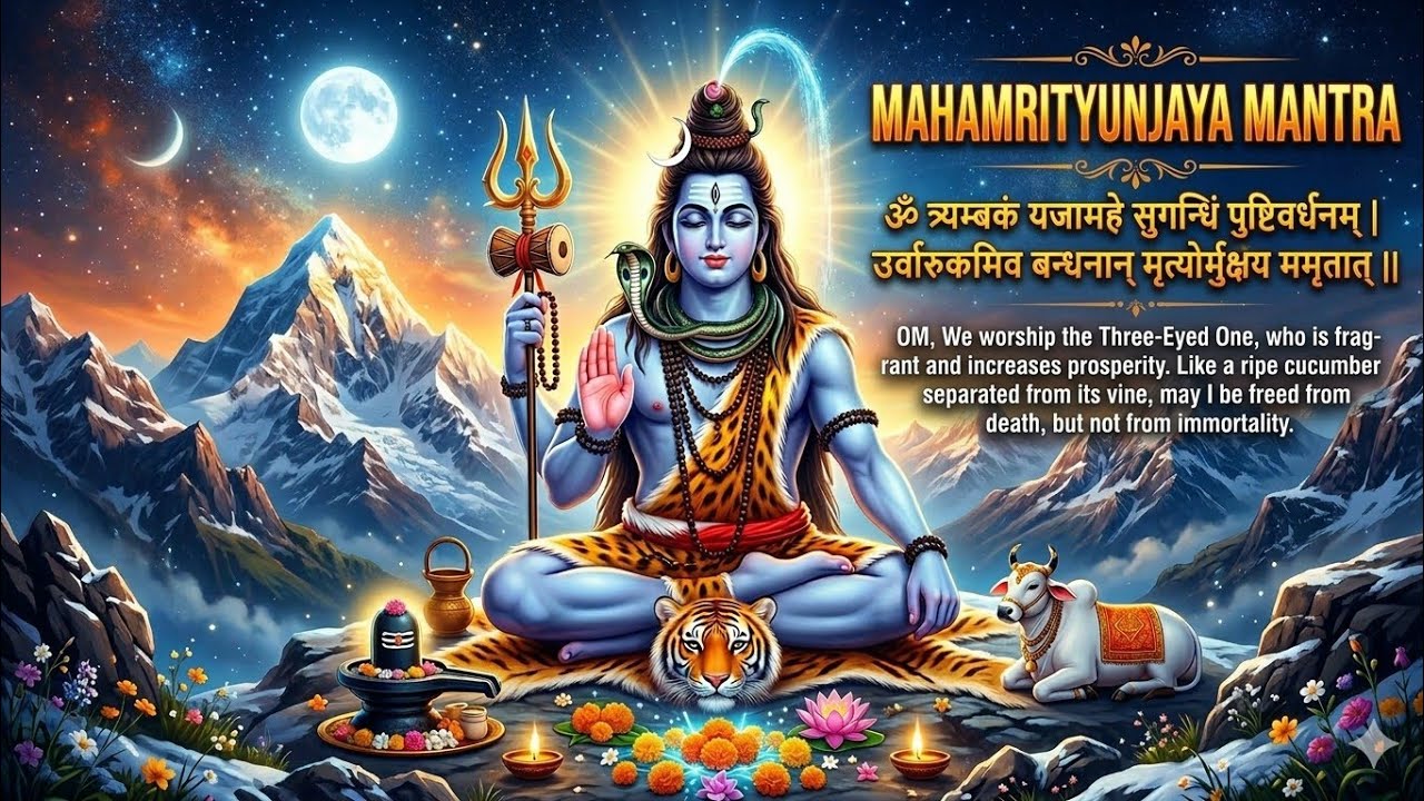 अकाल मृत्यु से बचने के लिए रोज सुनें यह मंत्र#shiv#shiva#mrutyunjaya mantra#stotra#songs 