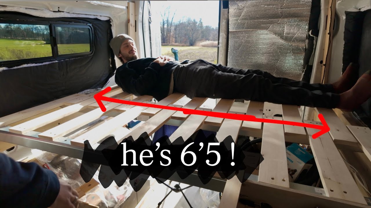 DIY Sliding Queen Size Bed Build with IKEA Beams for Sideways Sleeping (Ep.7)