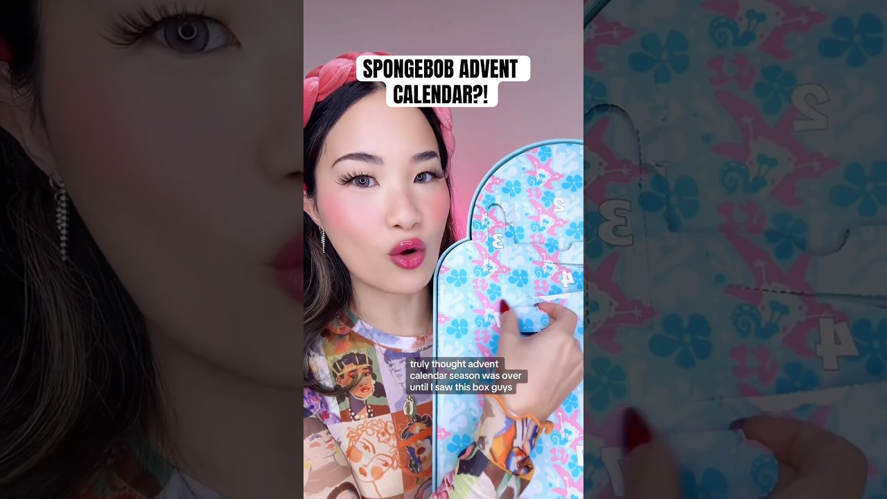 Reviewing SPONGEBOB ADVENT CALENDAR! #makeup #spongebob #unboxing #adventcalendar