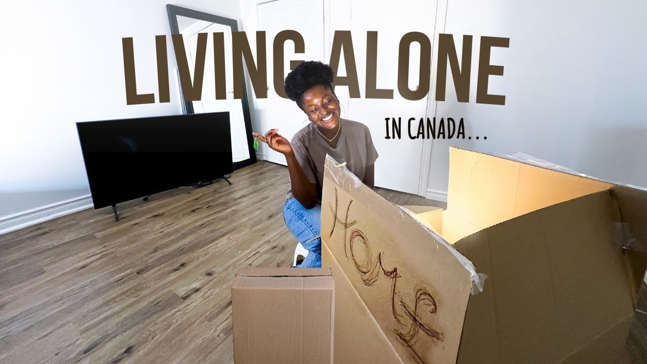 LIVING ALONE IN CANADA AT 19:  Moving Day, Furnishing & Cozy Studio Apartment Tour