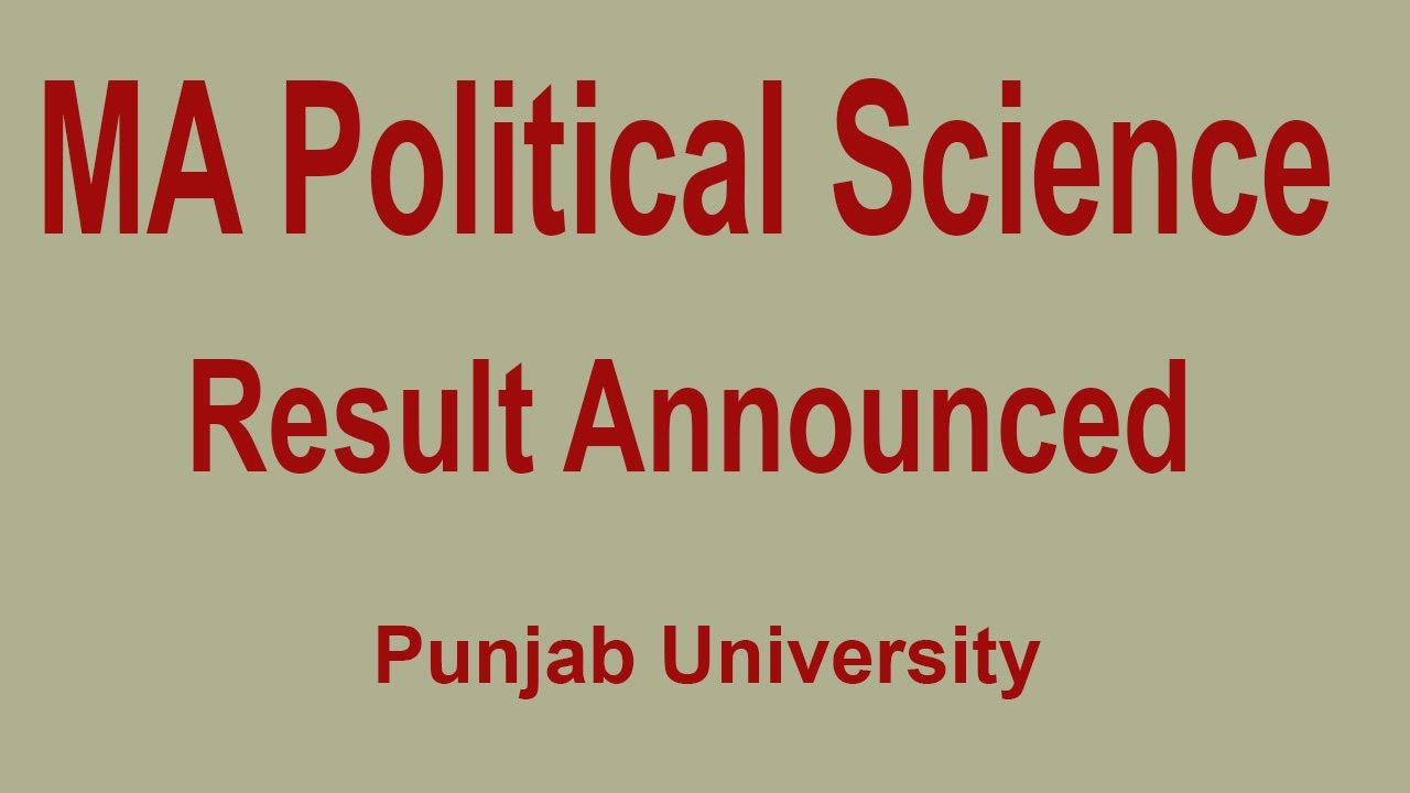 MA Political science result 2023 Punjab university/ MA result 2023 pu/ Punjab university result MA