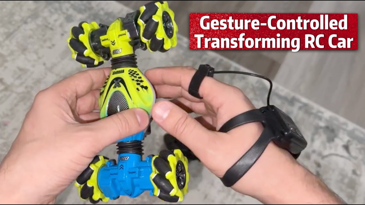 Gesture-Controlled Transforming RC Car Review — 4WD Drifting, LED Lights & Double-Sided Stunts