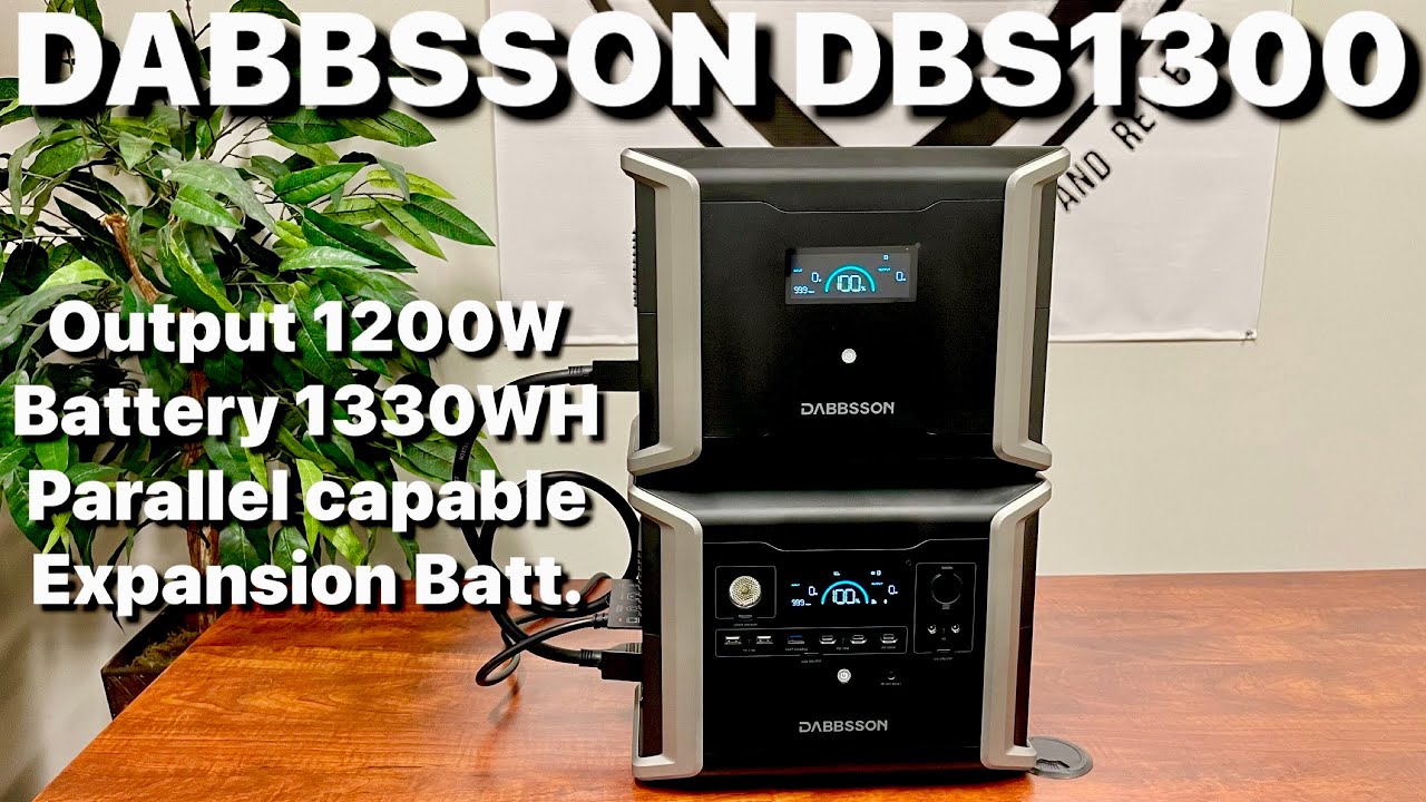 DABBSSON DBS1300 | Expansion & Parallel Capable Solar Generator - 1330Wh | 1200W