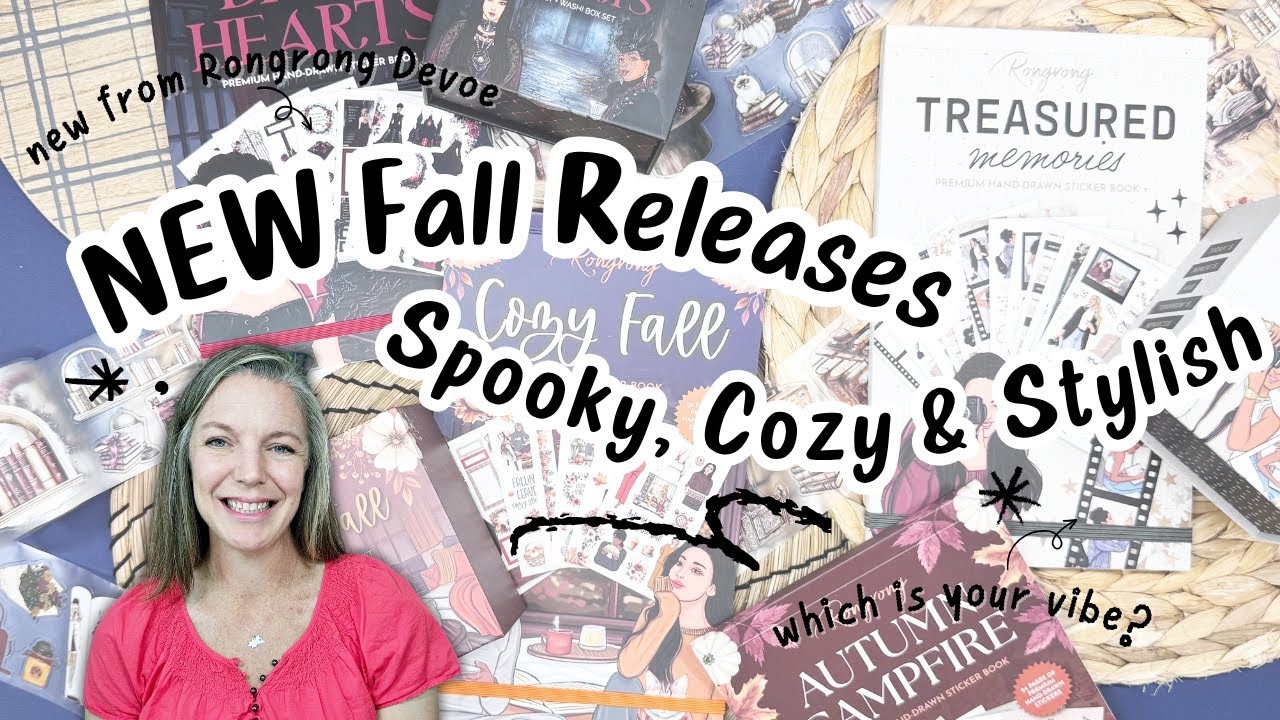 Fall Vibes Unboxing! 🍂 | Rongrong Devoe’s NEW Sticker Books, Washi & PET Tapes for 2025!