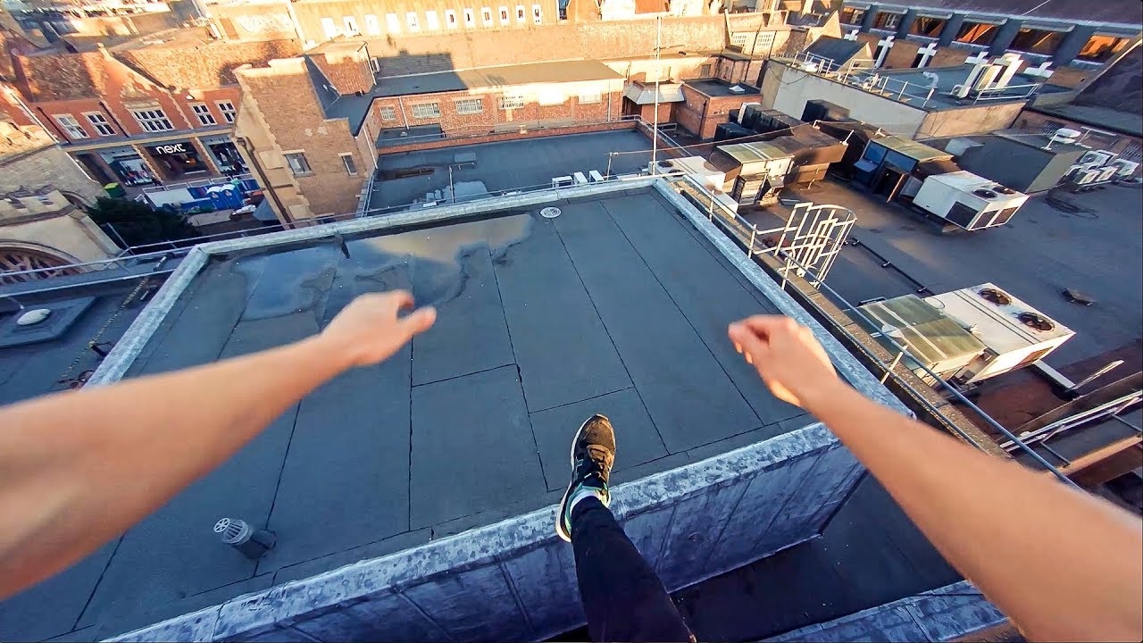 Паркур на крыше - первый человек (POV) - Верьте