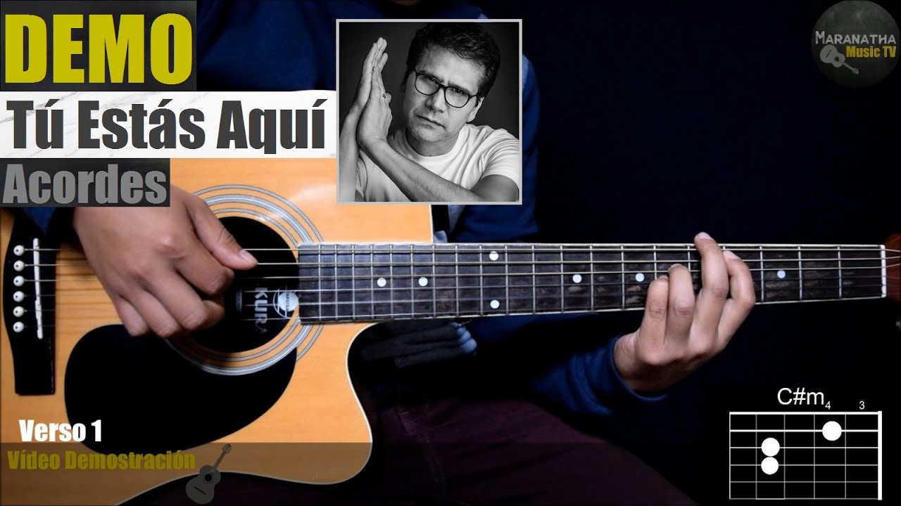 Tú Estás Aquí - Jesús Adrián Romero | ACORDES | VÍDEO DEMOSTRACIÓN | INTRO ADAPTADO EN GUITARRA