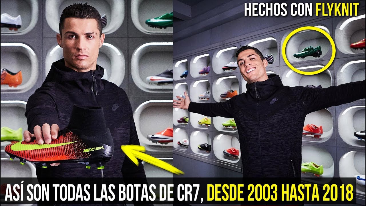 ASÍ ES LA COLECCIÓN DE BOTAS DE CRISTIANO (2003 - 2018) ¿SON MEJORES QUE LAS DE MESSI?