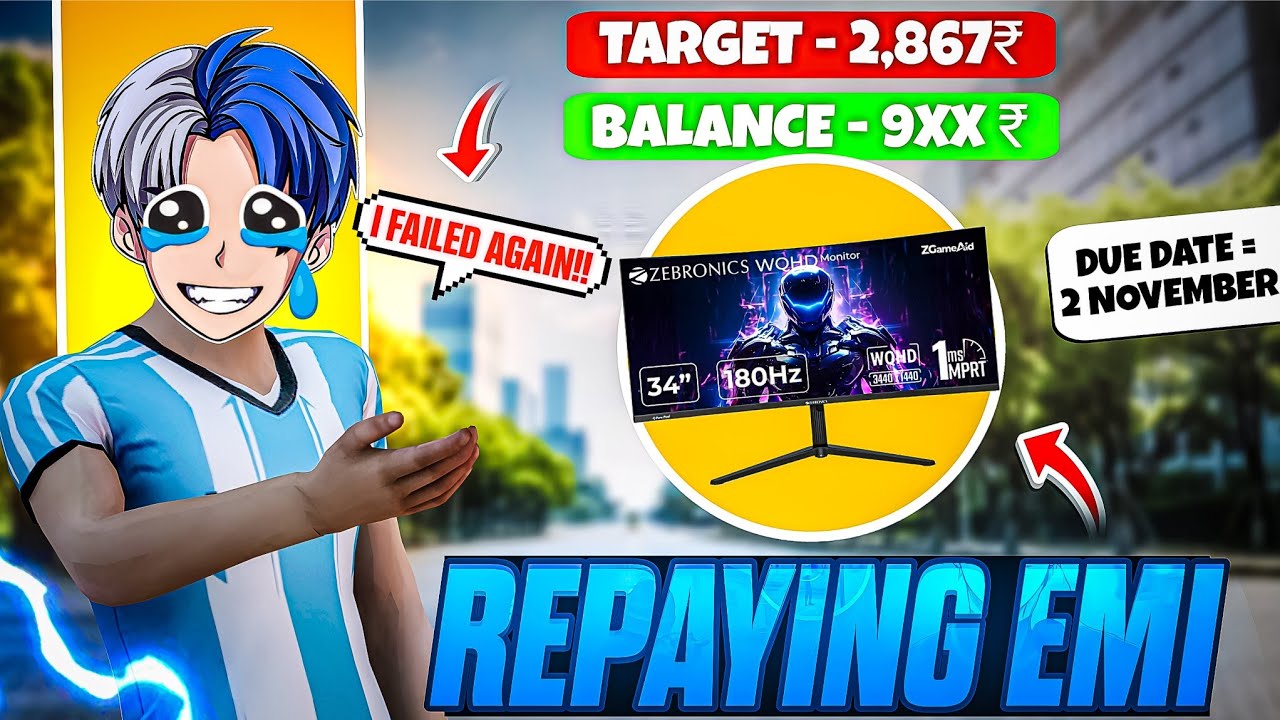 Repaying EMI Of Gaming Monitor 🖥️ || Failed💔 Again|| #freefire 