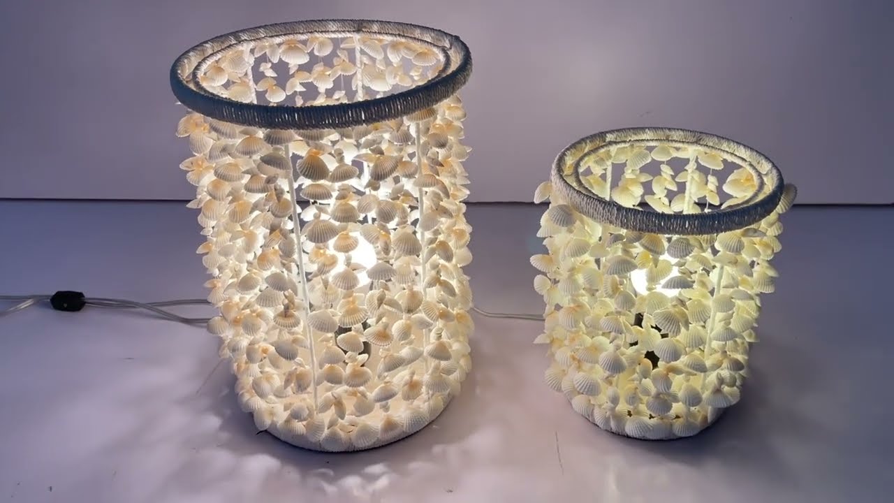 Seashell Masterpiece: DIY Table Lamp from Ocean Treasures
