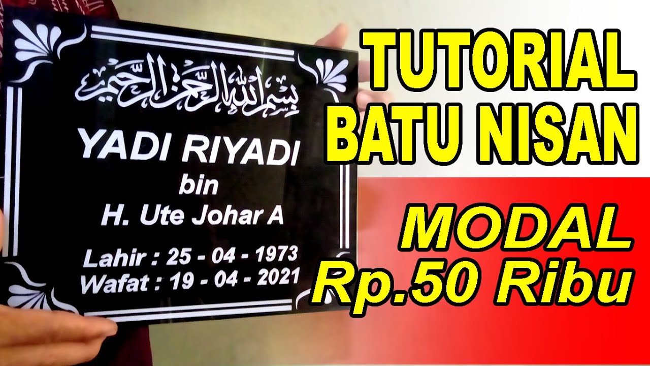 CARA MEMBUAT BATU NISAN DARI KACA – MUDAH DAN SIMPEL – HOW TO MAKE GRAVESTONES GLASS