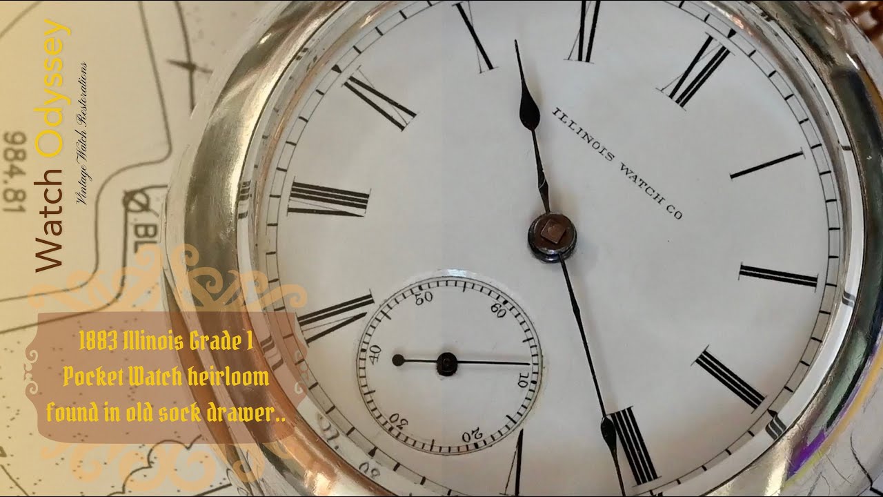 1883 Illinois Grade 1 Pocket Watch Restoration. Heirloom Rescue!