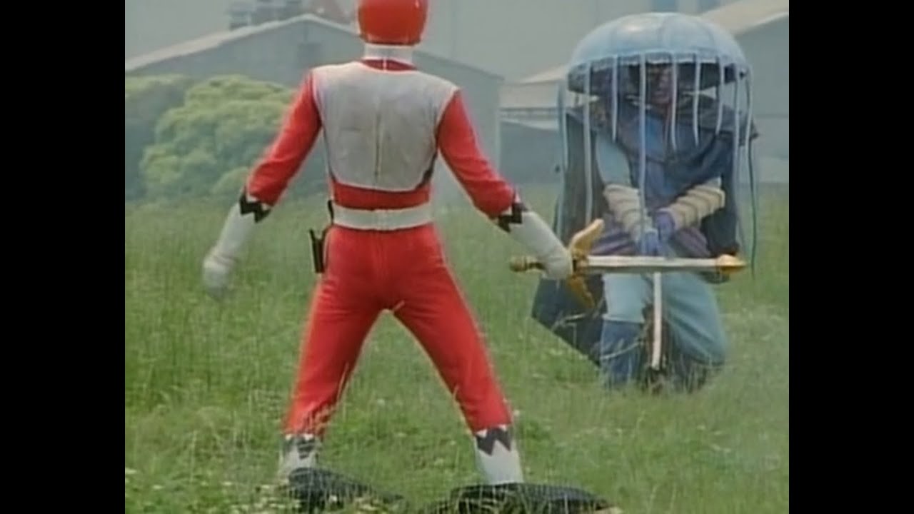 絶叫敗北 背が高く筋肉質なレッドレンジャー 星獣戦隊ギンガマン scream. defeat. tall muscular red ranger. sentai gingaman20