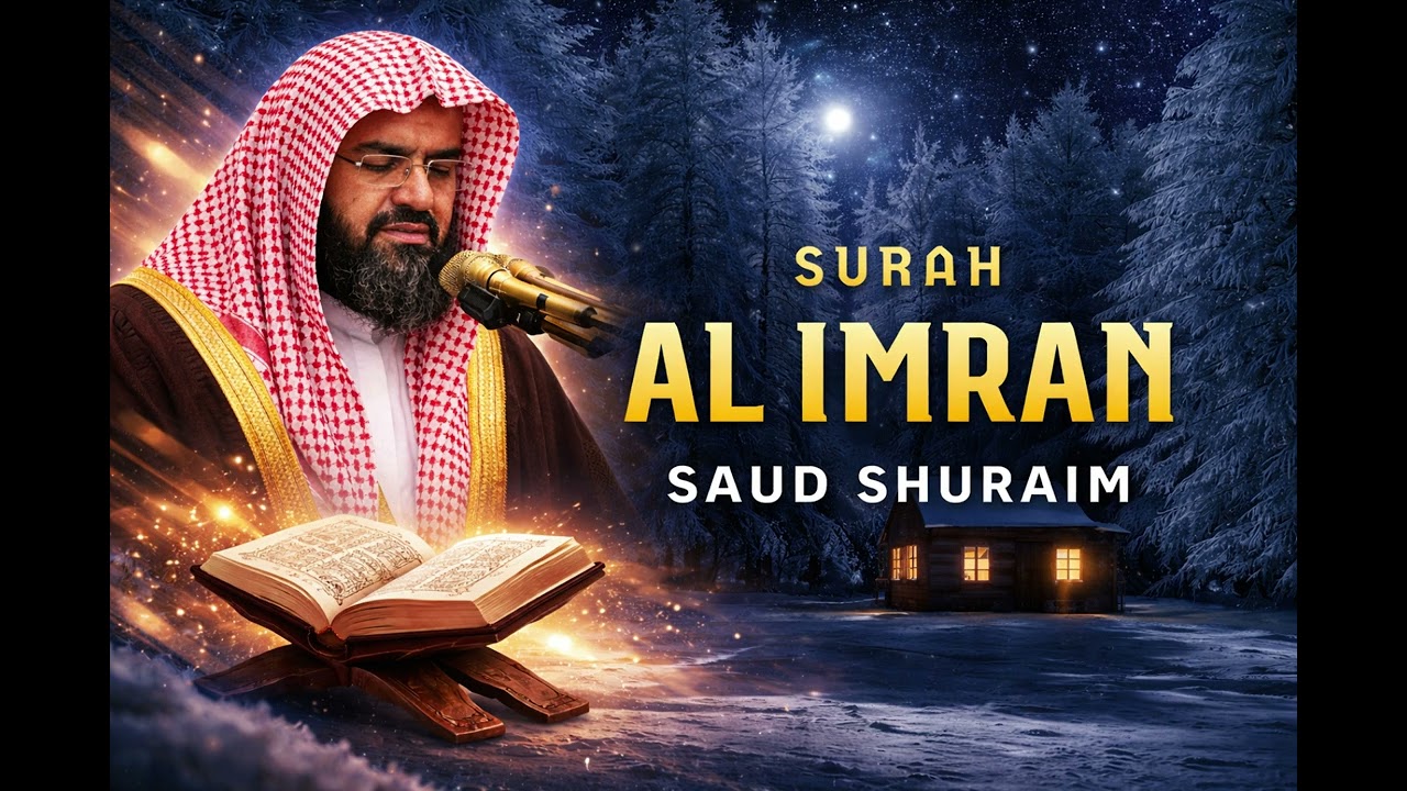 Surah Al-Imran Full With Arabic Text | Sheikh Saud Al-Shuraim | Peaceful Quran