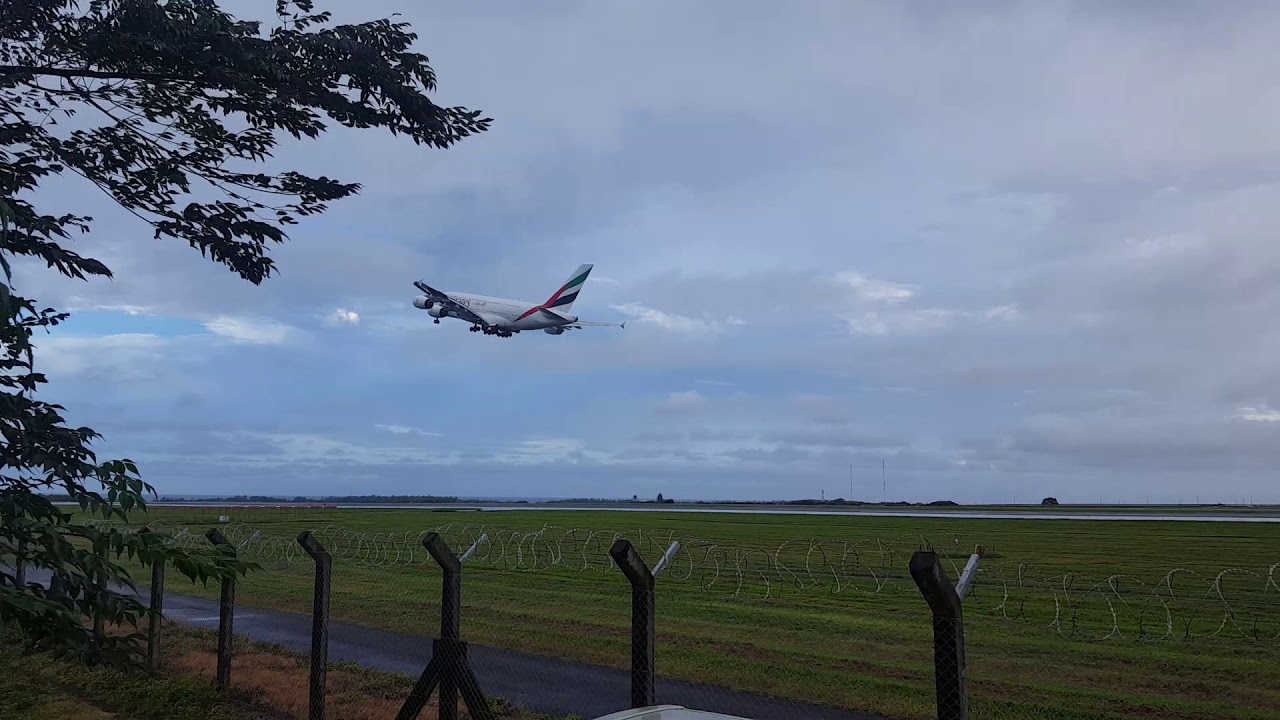 Emirates Take off from Plaisance Mauritius to Dubai UAE