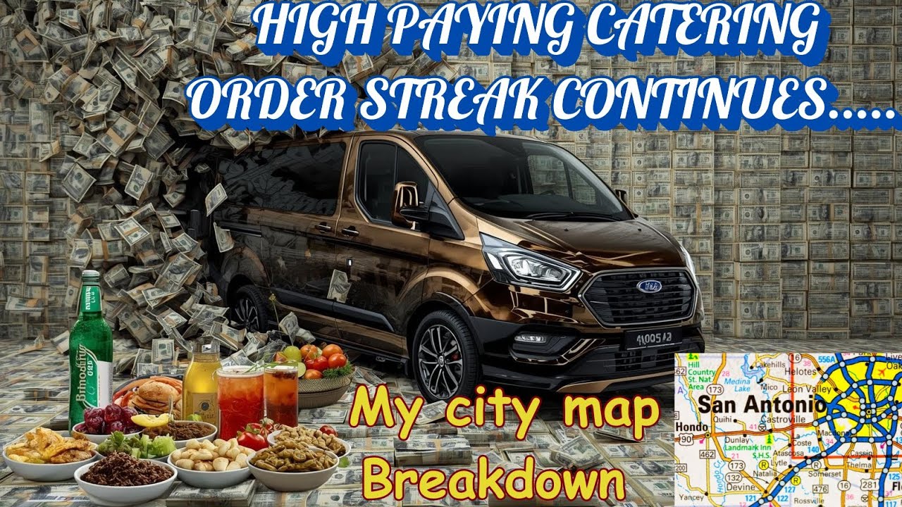 Серия заказов на кейтеринг на 100 долларов продолжается... вот как я прокладываю себе маршрут (по...