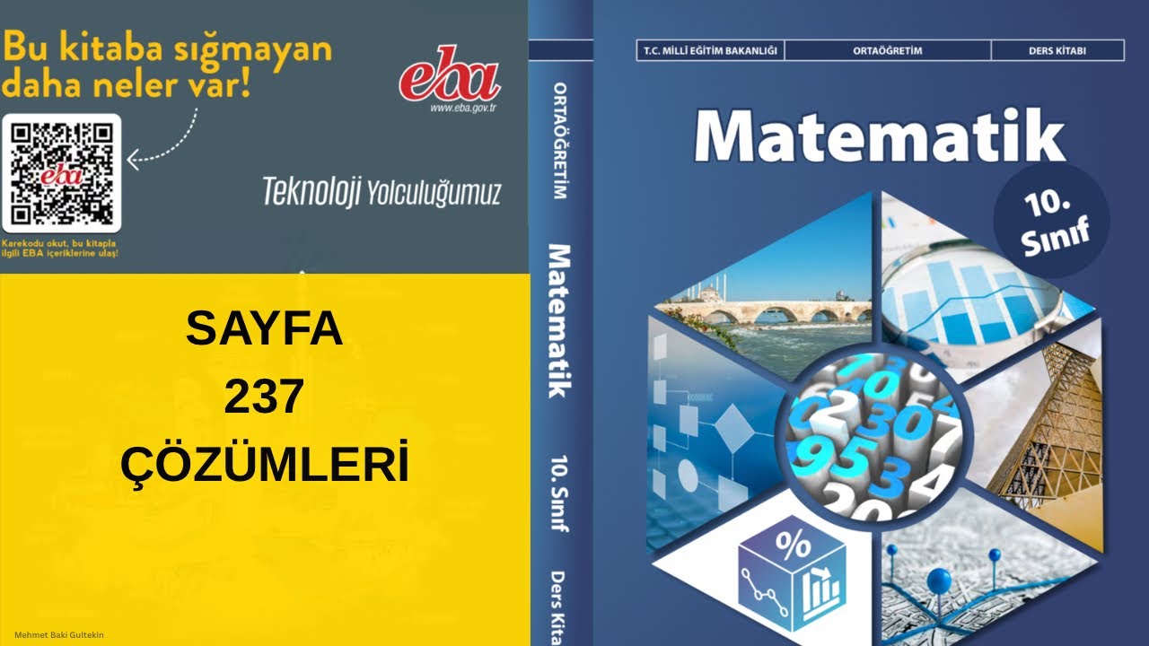 10. Sınıf MEB Matematik kitabı Sayfa 237 Çözümleri