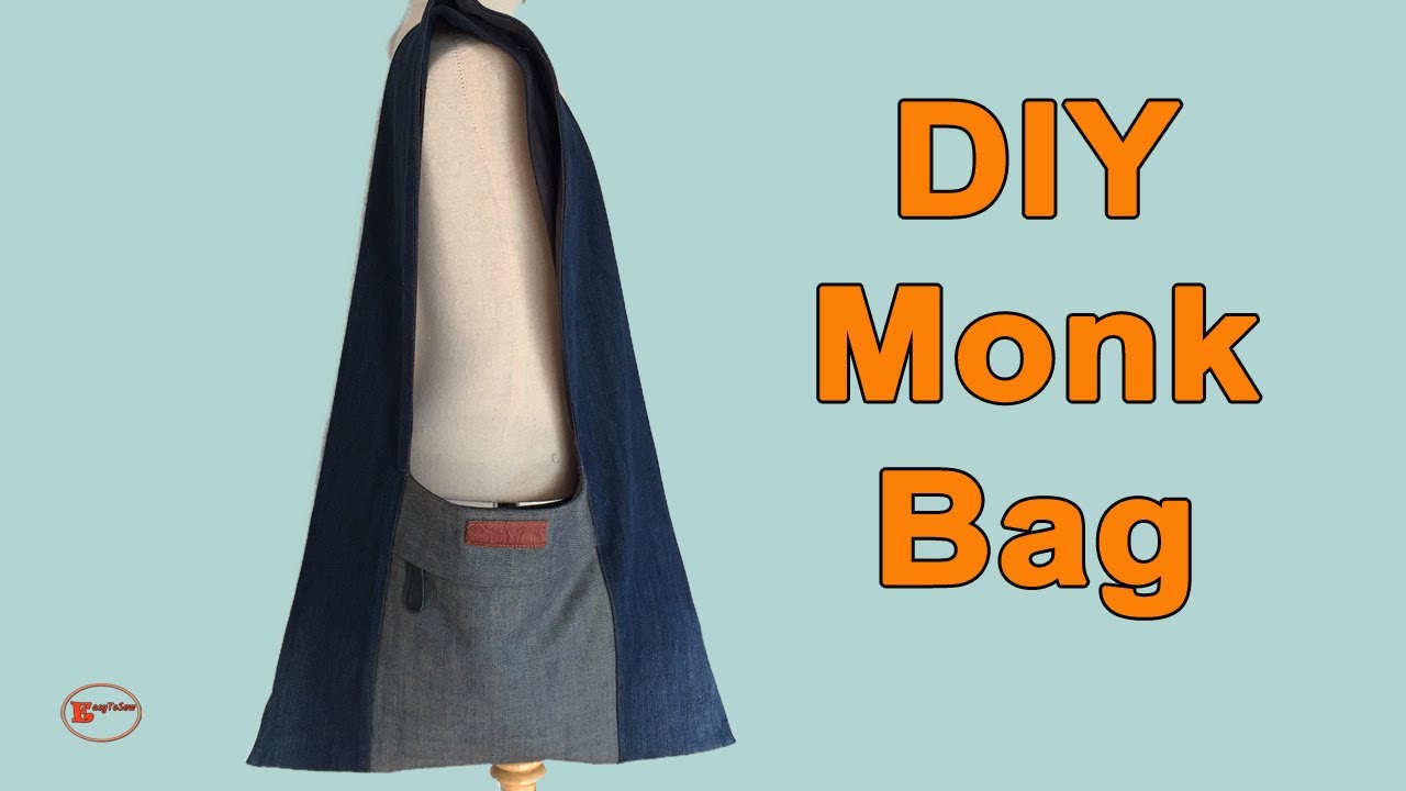 MONK BAG | MONK BAG PATTERN | JEANS BAG DIY | RECYCLE JEANS INTO BAGS | DIY BAG SEWING | DENIM BAG