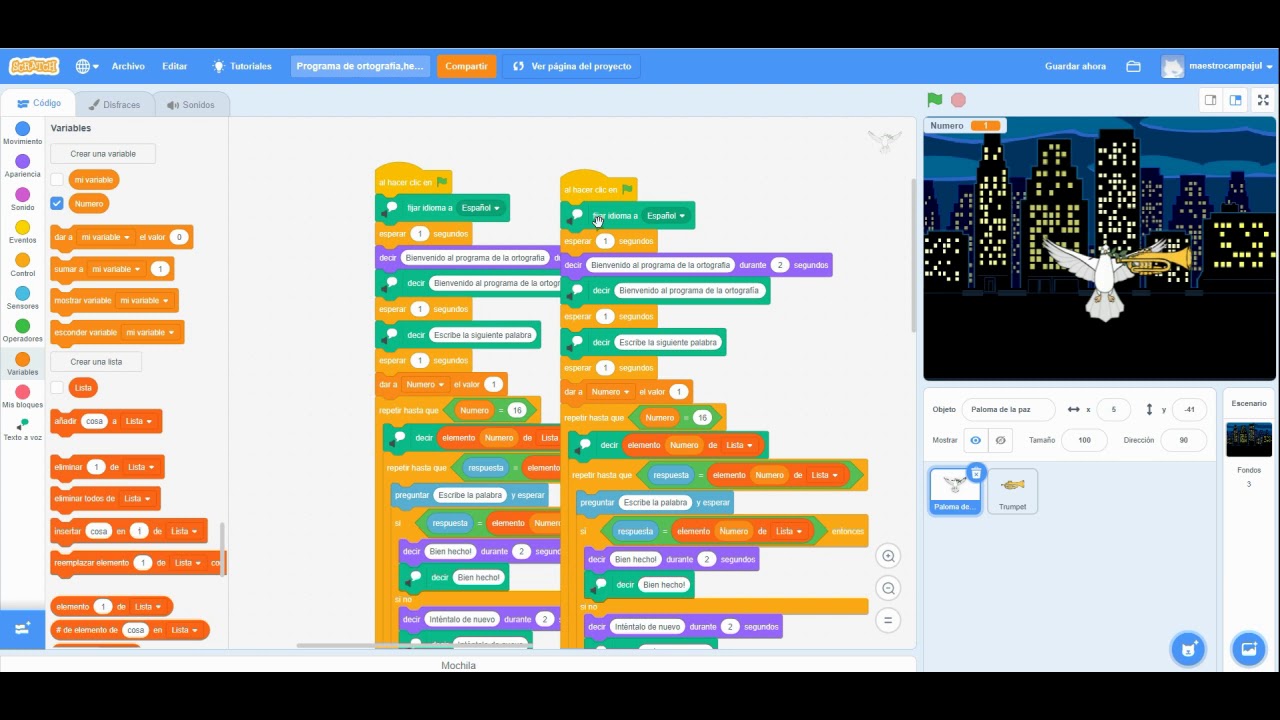 Scratch palabras y polígonos