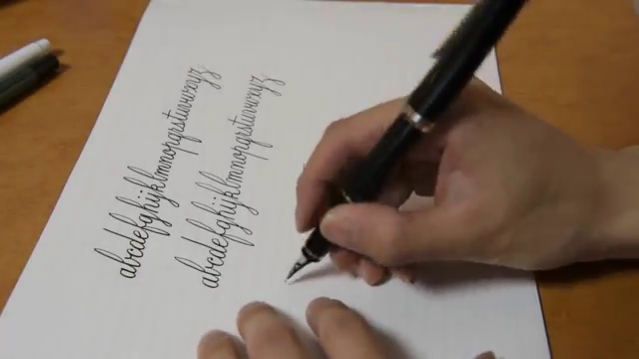 Fountainpen writing [a to z] 　Copperplate cursive