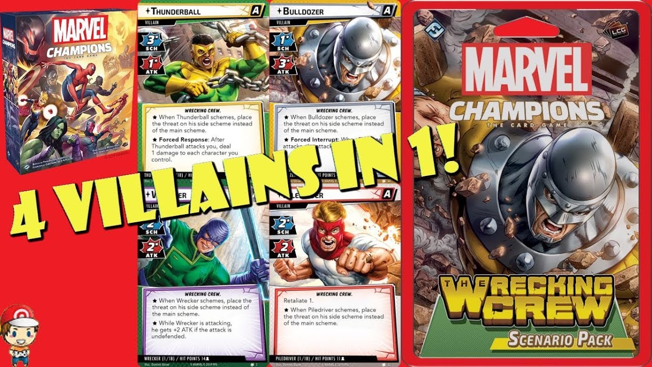 New Marvel Champions Scenario Pack Brings 4 Villains in 1! (Wrecking Crew!)