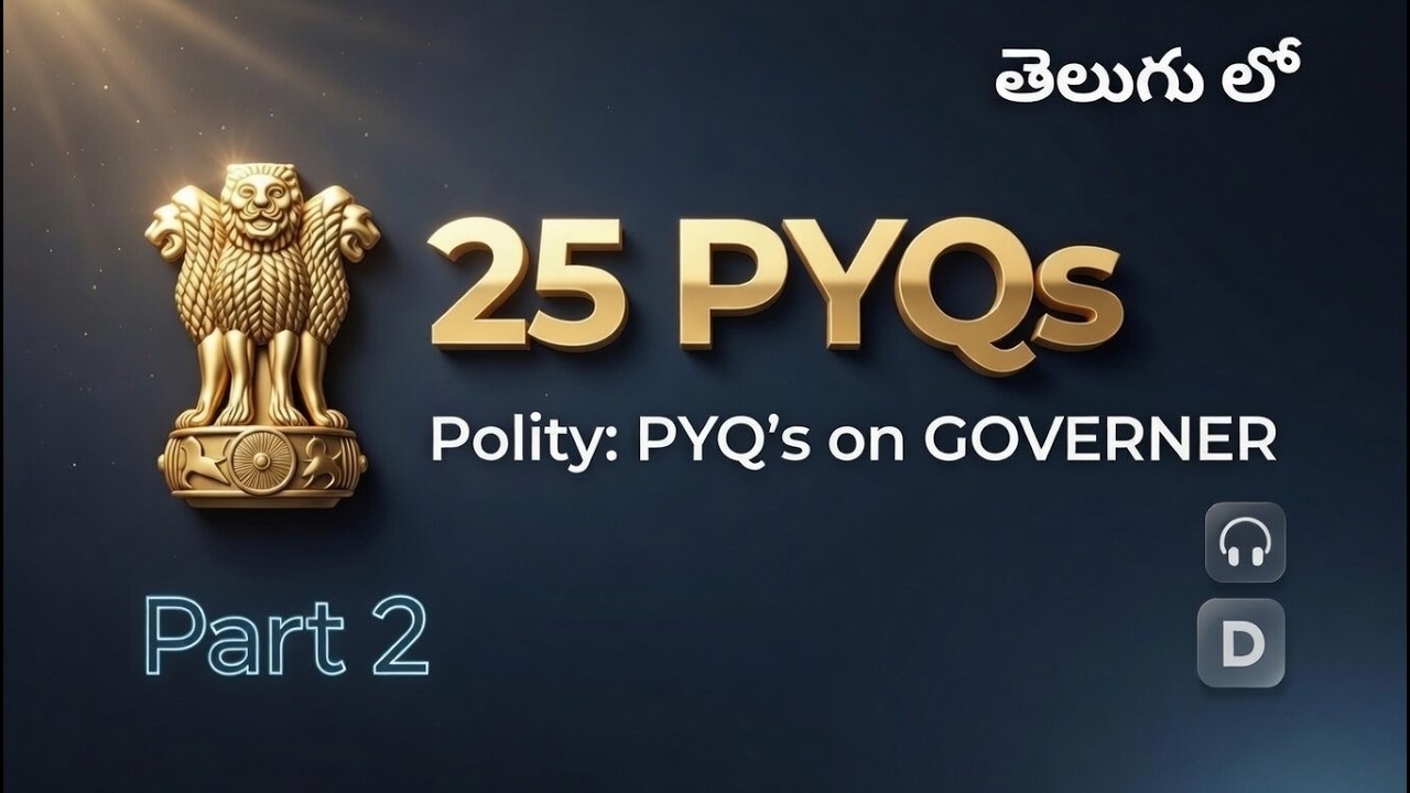 State Government & Governor PYQs 🔥 SSC CGL 2026 Polity in Telugu | 25 Important Questions | Part 2