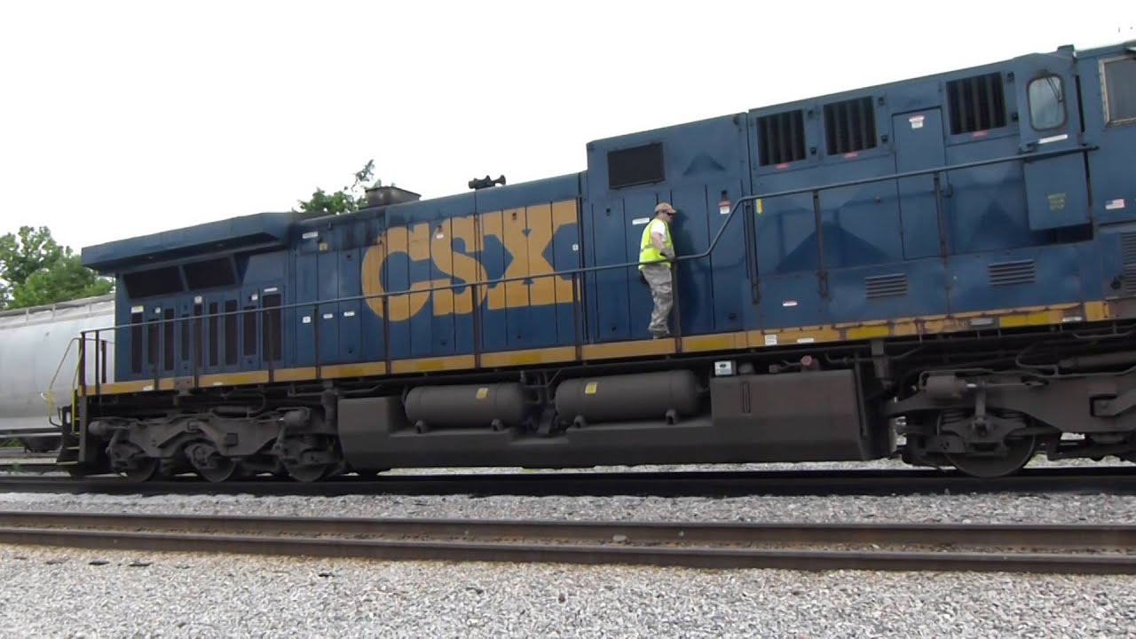 CSX AC44CW start up in Bostic Yard