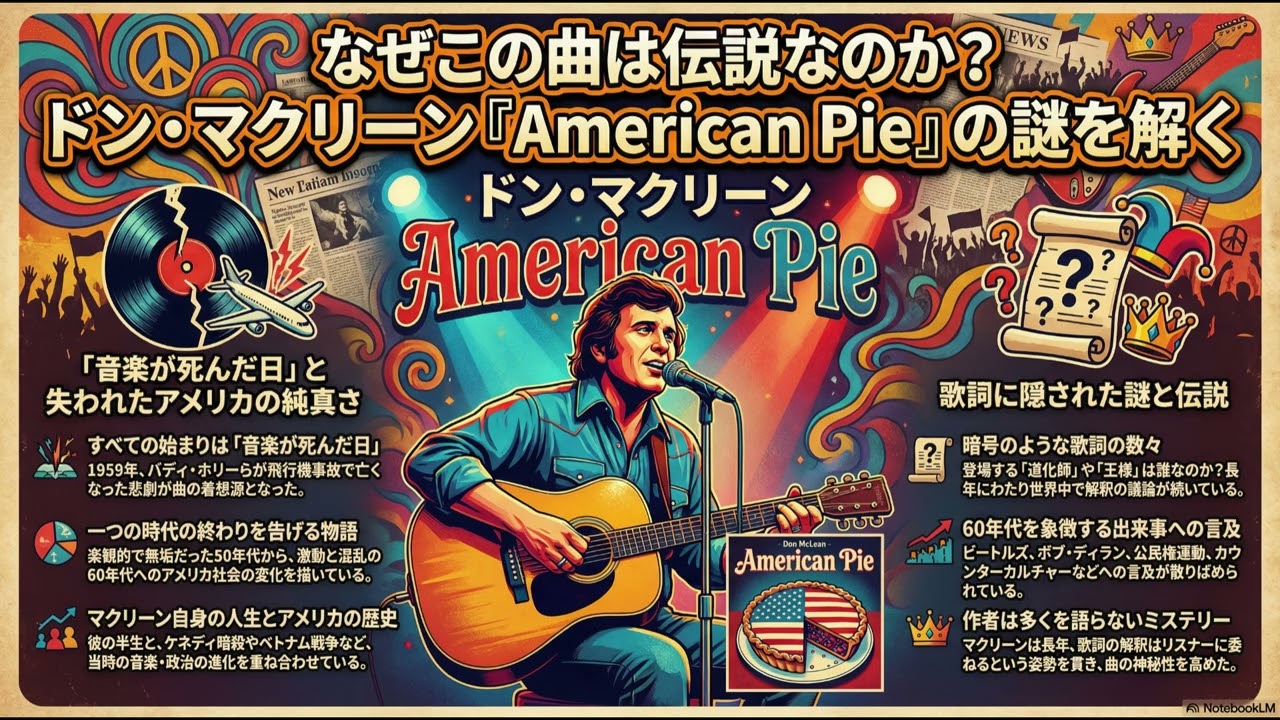 なぜこの曲は伝説なのか？ドン・マクリーン『American Pie』の謎を解く