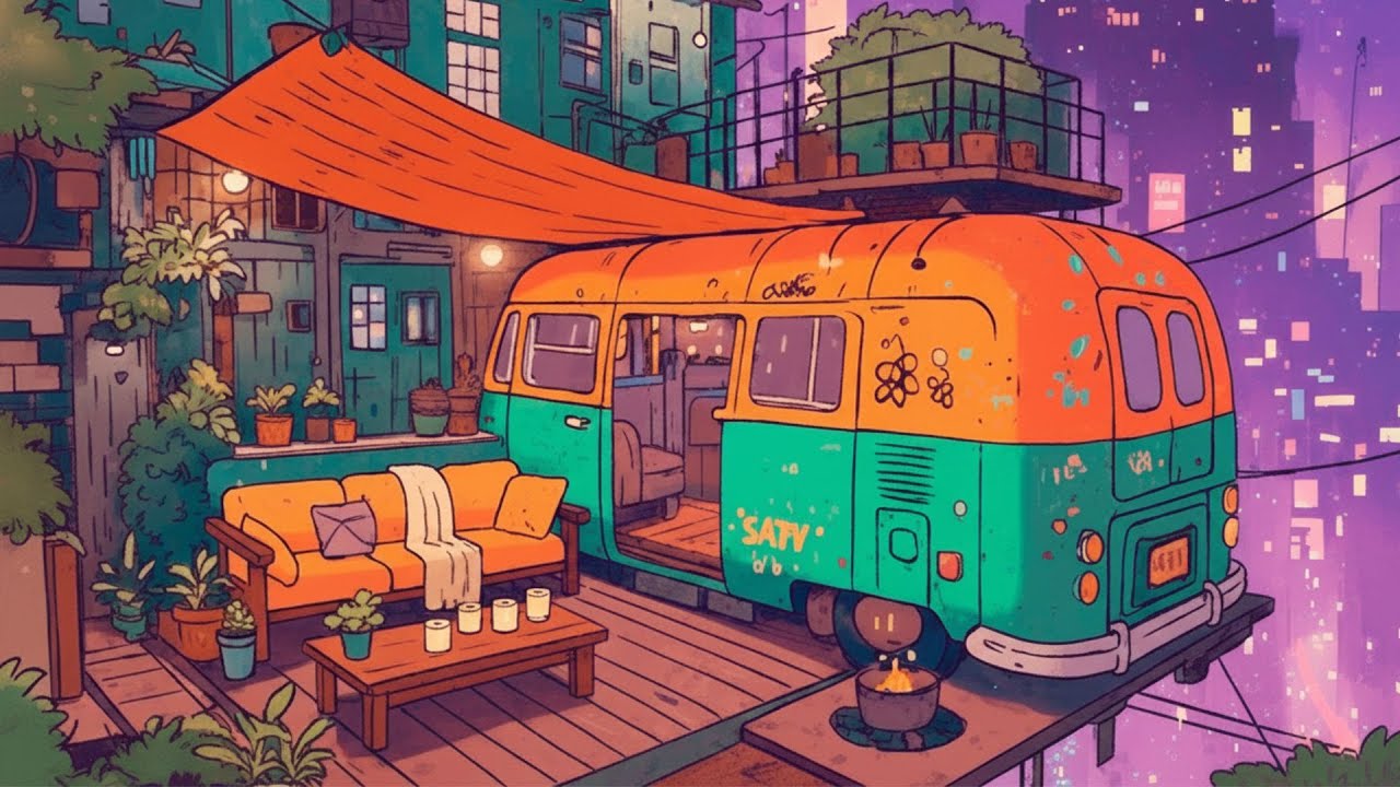 Атмосфера Ван-Лайфа и Кемпинга &ndash; Лоуфай Музыка и Атмосферные Звуки под Звёздами