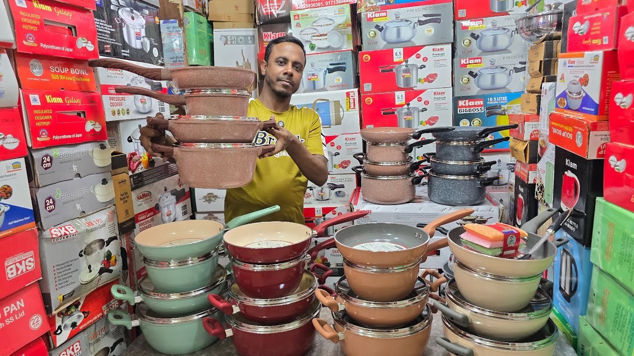 Kiam ব্র্যান্ডের ৭ পিস হাড়িসেট, বড় সাইজের হাড়ি এবং অ্যালুমিনিয়ামের কম্বো সেট কিনুন সবচেয়ে কমে।