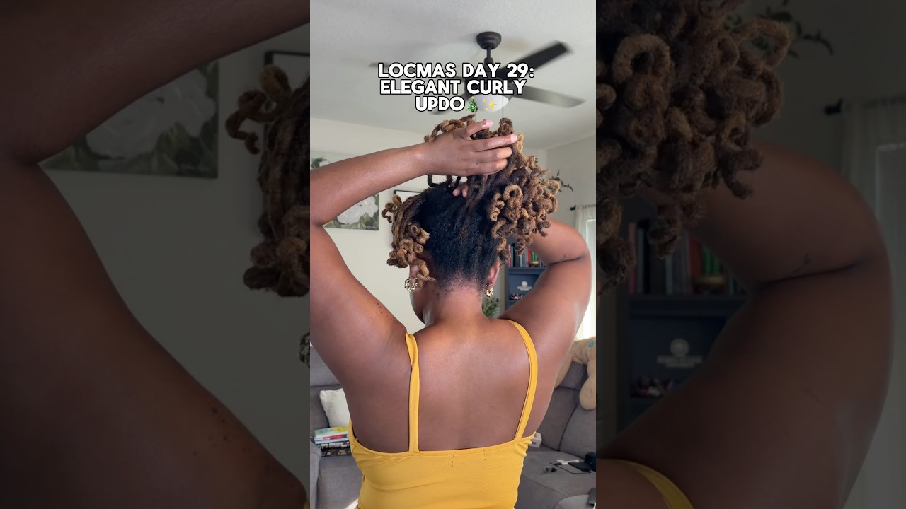 Curly Loc Mohawk Style 💗✨  | Low-Tension Loc Hairstyle 