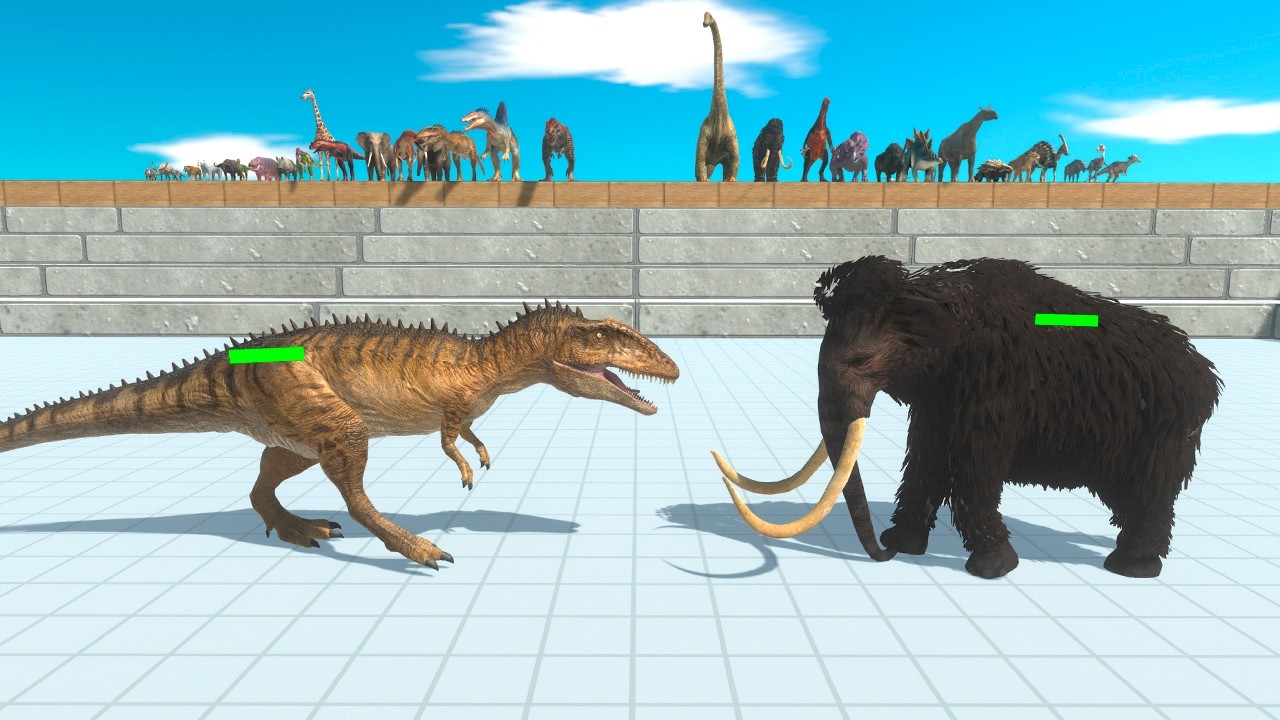 1 vs 1 Dinosaurs and Mammals - Animal Revolt Battle Simulator