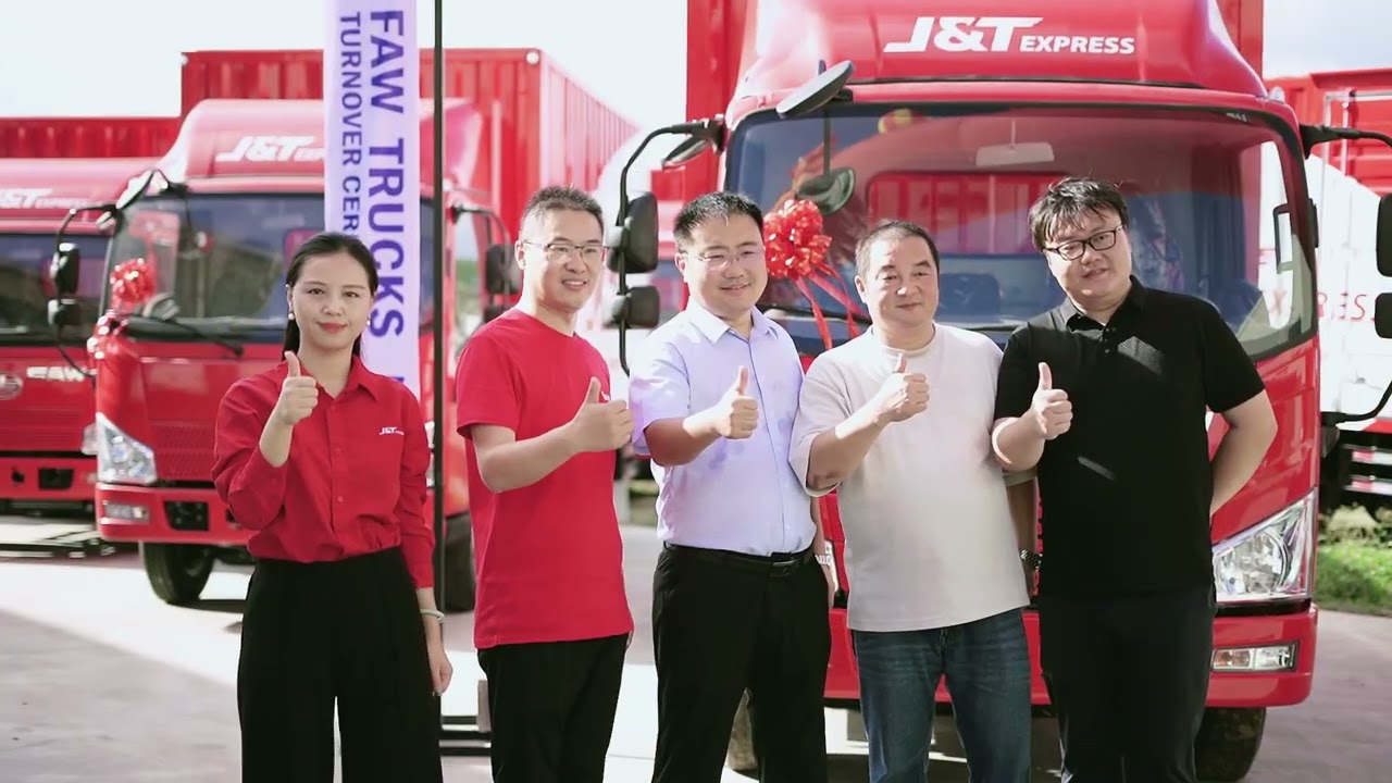 FAW TRUCKS officially handed over the first batch of 36 #TigerV #lightdutytrucks to J&T Express PH.